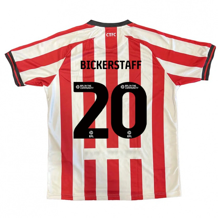 Danxen Børn Jake Bickerstaff #20 Rød Hvid Sort Hjemmebane Spillertrøjer 2025/26 Trøje T-Shirt
