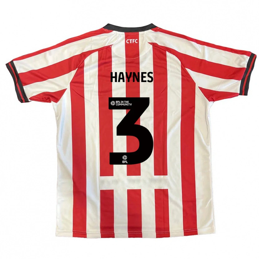 Danxen Børn Ryan Haynes #3 Rød Hvid Sort Hjemmebane Spillertrøjer 2025/26 Trøje T-Shirt