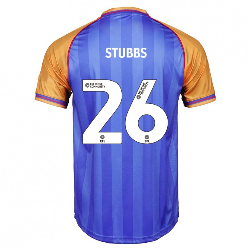 Danxen Børn Sam Stubbs #26 Blå Orange Hjemmebane Spillertrøjer 2025/26 Trøje T-Shirt