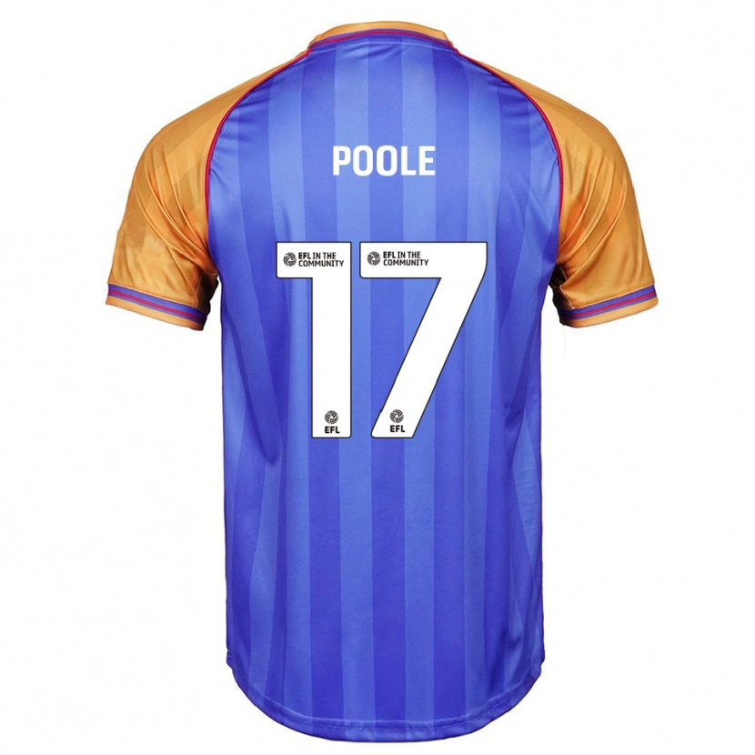 Danxen Børn Mia Poole #17 Blå Orange Hjemmebane Spillertrøjer 2025/26 Trøje T-Shirt
