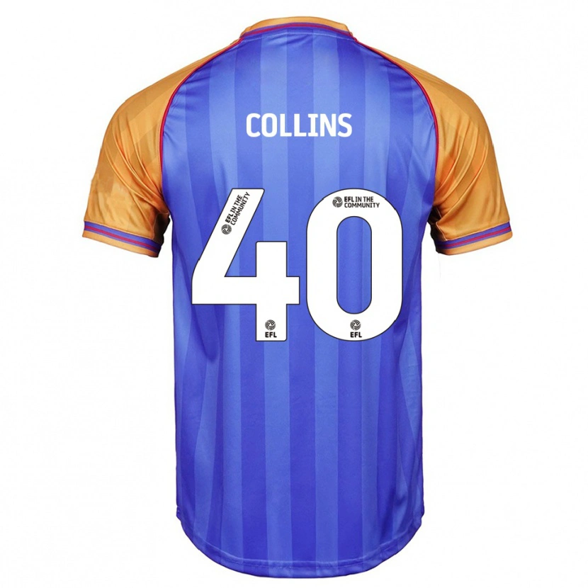 Danxen Børn Jude Collins #40 Blå Orange Hjemmebane Spillertrøjer 2025/26 Trøje T-Shirt