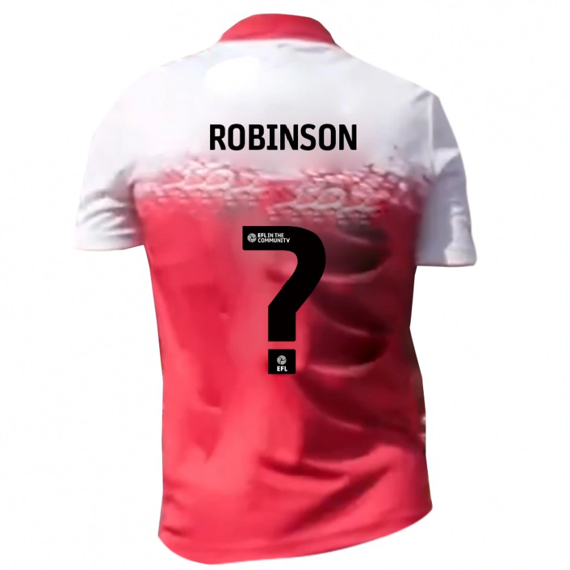 Danxen Børn Malakai Robinson #0 Rød Hvid Hjemmebane Spillertrøjer 2025/26 Trøje T-Shirt
