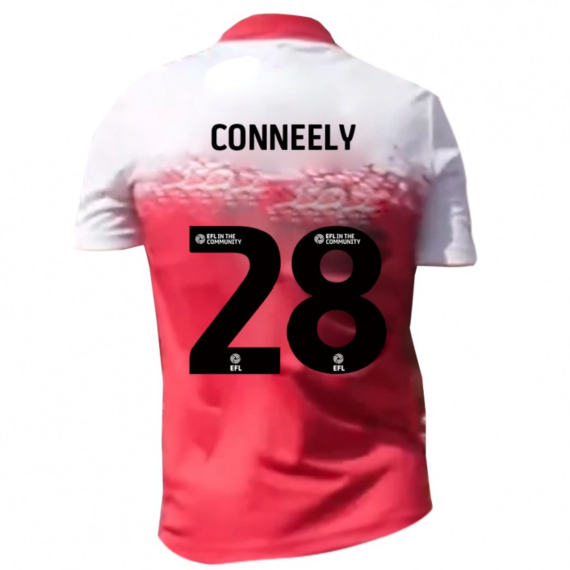 Danxen Børn Seamus Conneely #28 Rød Hvid Hjemmebane Spillertrøjer 2025/26 Trøje T-Shirt