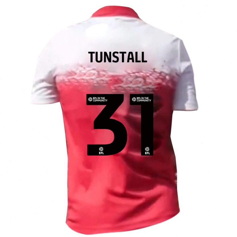 Danxen Børn Finlay Tunstall #31 Rød Hvid Hjemmebane Spillertrøjer 2025/26 Trøje T-Shirt