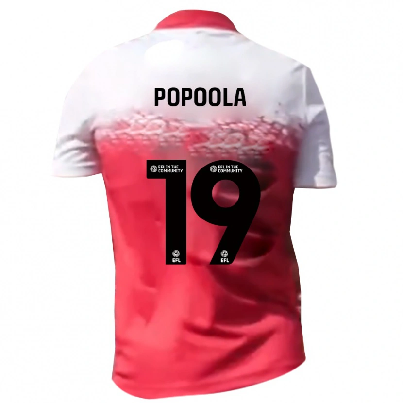 Danxen Børn Anjola Popoola #19 Rød Hvid Hjemmebane Spillertrøjer 2025/26 Trøje T-Shirt