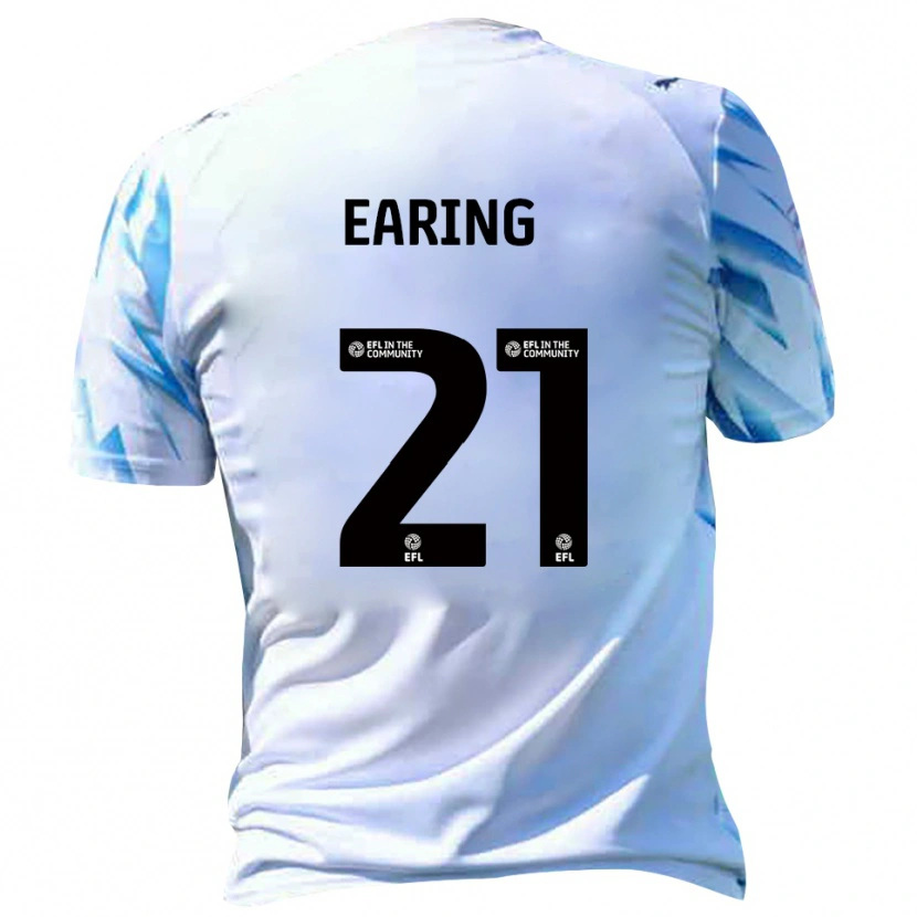 Danxen Børn Jack Earing #21 Hvid Lyseblå Hjemmebane Spillertrøjer 2025/26 Trøje T-Shirt