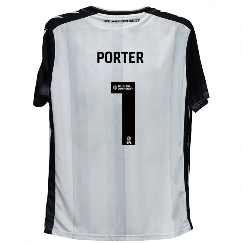 Danxen Børn George Porter #1 Hvid Sort Hjemmebane Spillertrøjer 2025/26 Trøje T-Shirt