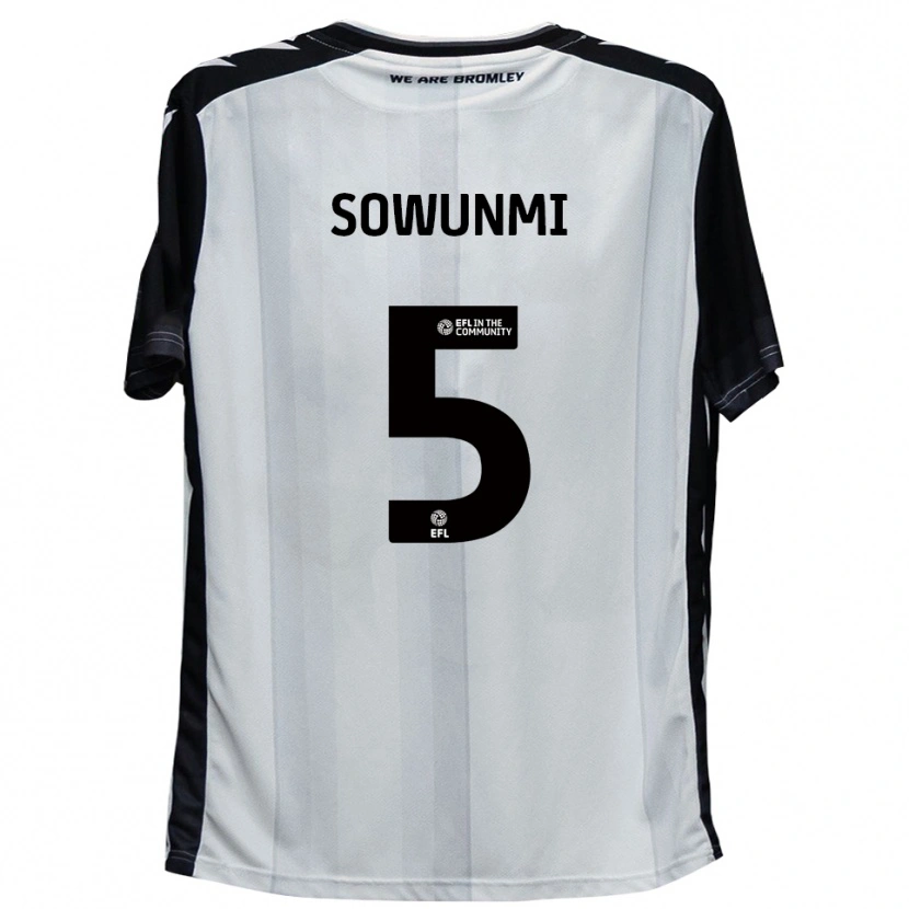 Danxen Børn Omar Sowunmi #5 Hvid Sort Hjemmebane Spillertrøjer 2025/26 Trøje T-Shirt
