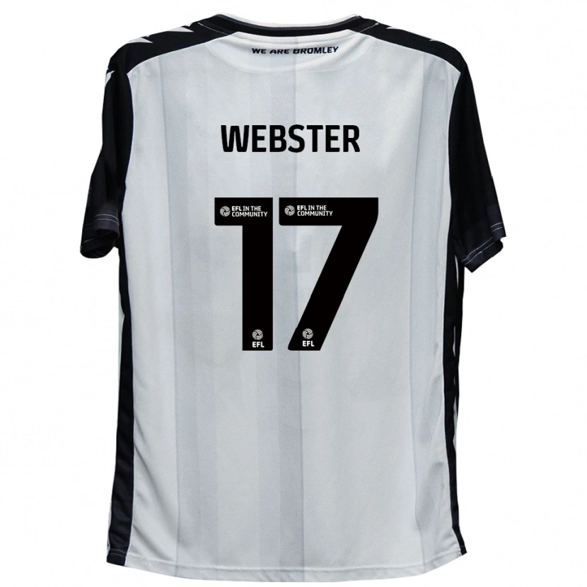 Danxen Børn Byron Webster #17 Hvid Sort Hjemmebane Spillertrøjer 2025/26 Trøje T-Shirt