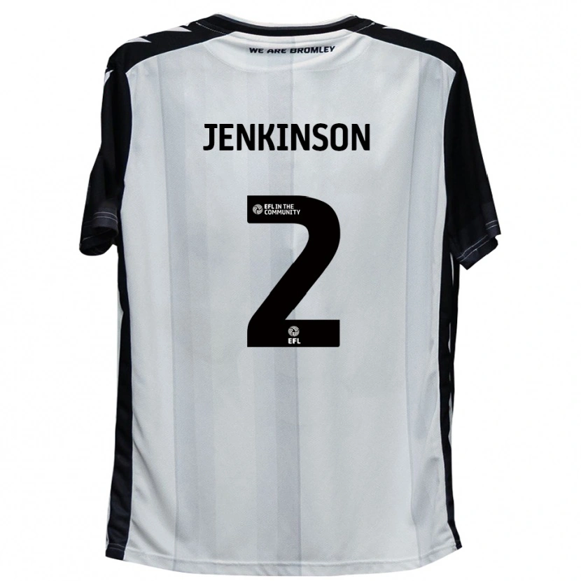 Danxen Børn Carl Jenkinson #2 Hvid Sort Hjemmebane Spillertrøjer 2025/26 Trøje T-Shirt