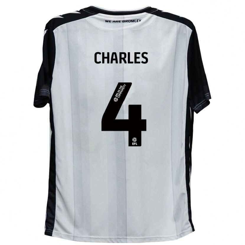 Danxen Børn Ashley Charles #4 Hvid Sort Hjemmebane Spillertrøjer 2025/26 Trøje T-Shirt