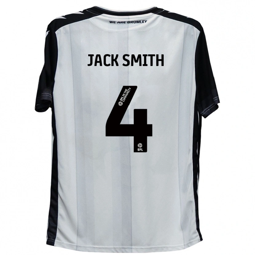 Danxen Børn Jack Smith #4 Hvid Sort Hjemmebane Spillertrøjer 2025/26 Trøje T-Shirt