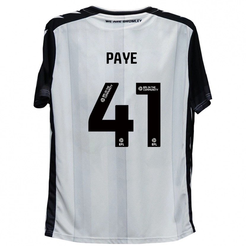 Danxen Børn Charlie Paye #41 Hvid Sort Hjemmebane Spillertrøjer 2025/26 Trøje T-Shirt