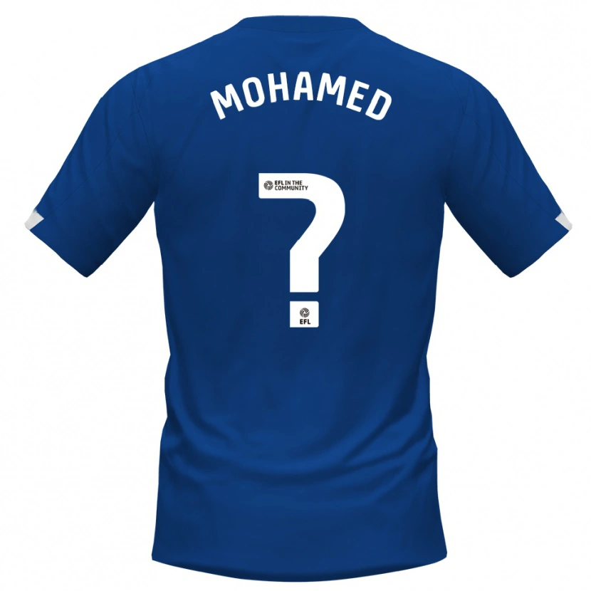 Danxen Børn Mohssen Mohamed #0 Blå Hvid Hjemmebane Spillertrøjer 2025/26 Trøje T-Shirt
