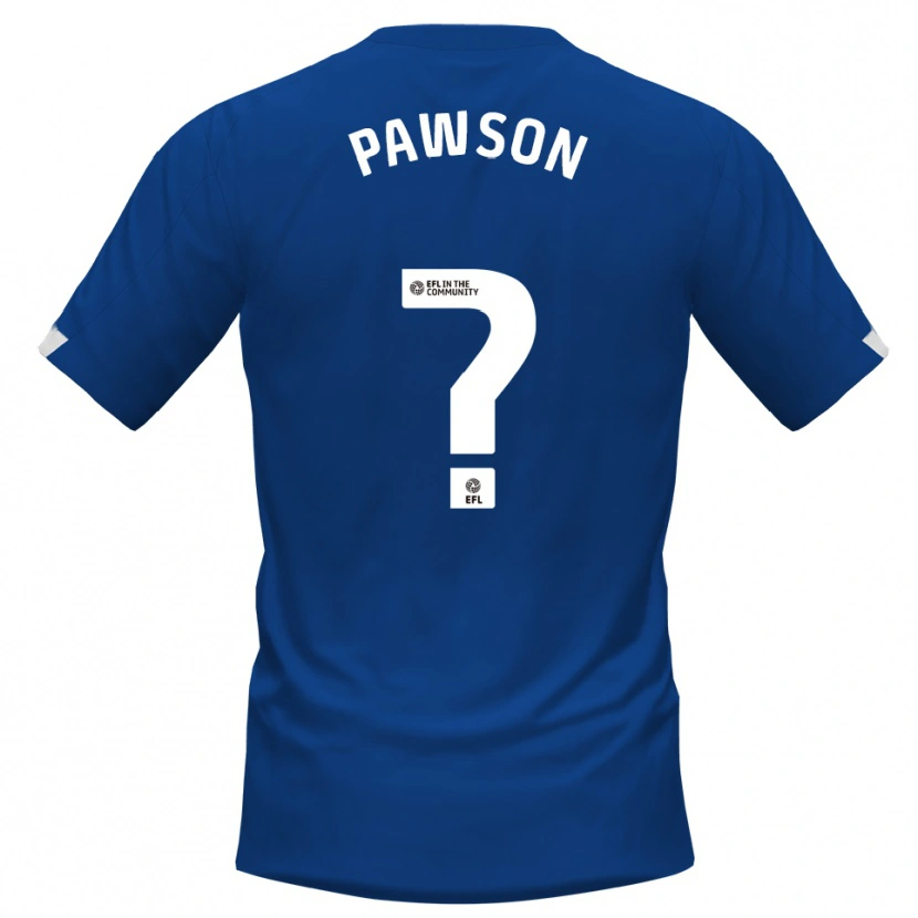 Danxen Børn Thomas Pawson #0 Blå Hvid Hjemmebane Spillertrøjer 2025/26 Trøje T-Shirt