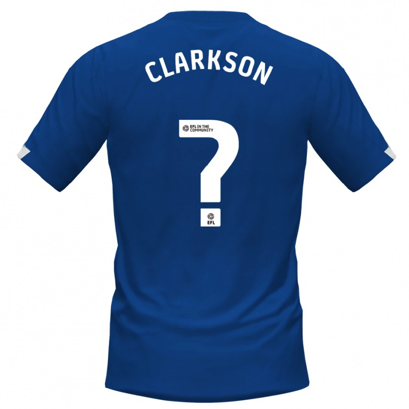 Danxen Børn Megan Clarkson #0 Blå Hvid Hjemmebane Spillertrøjer 2025/26 Trøje T-Shirt