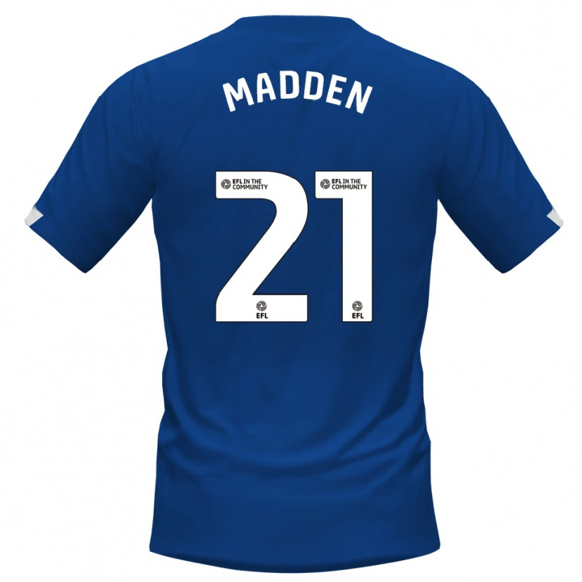 Danxen Børn Paddy Madden #21 Blå Hvid Hjemmebane Spillertrøjer 2025/26 Trøje T-Shirt