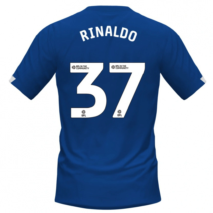 Danxen Børn Ashton Rinaldo #37 Blå Hvid Hjemmebane Spillertrøjer 2025/26 Trøje T-Shirt