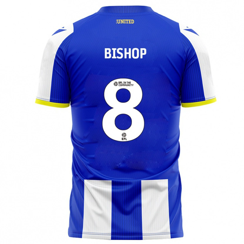 Danxen Børn Teddy Bishop #8 Blå Hvid Hjemmebane Spillertrøjer 2025/26 Trøje T-Shirt