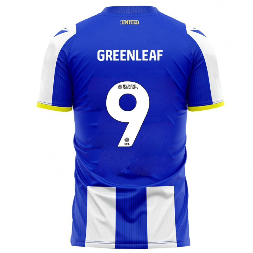 Danxen Børn Ruby Greenleaf #9 Blå Hvid Hjemmebane Spillertrøjer 2025/26 Trøje T-Shirt