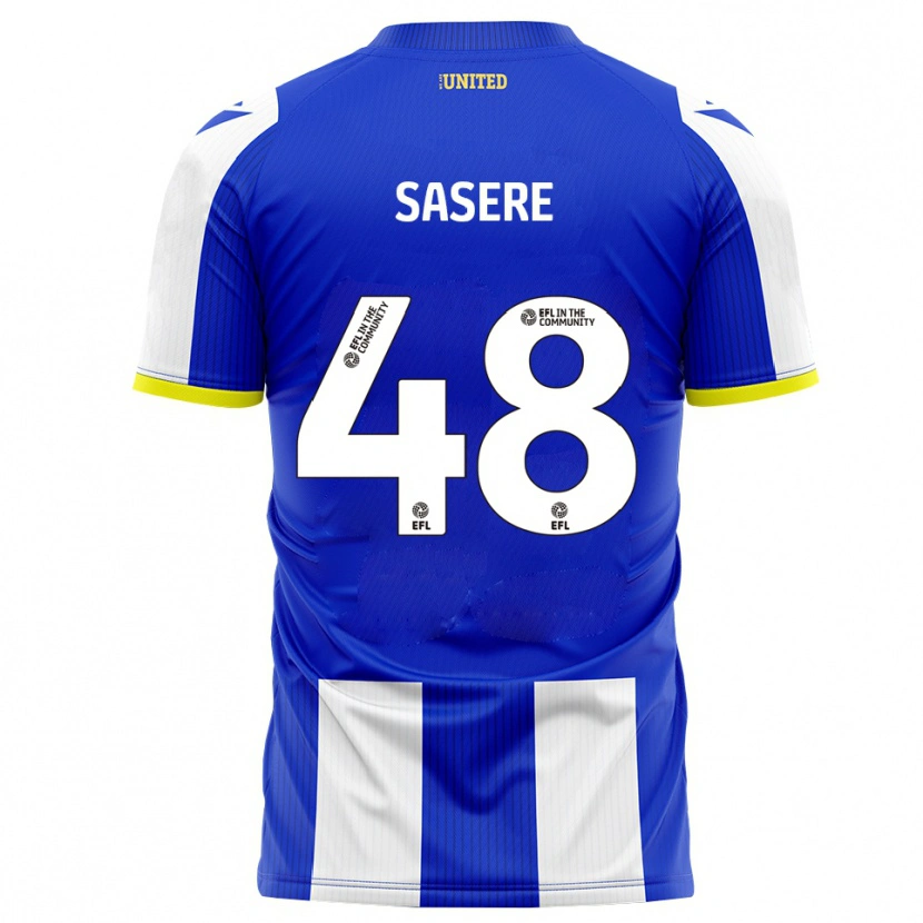Danxen Børn James Sasere #48 Blå Hvid Hjemmebane Spillertrøjer 2025/26 Trøje T-Shirt