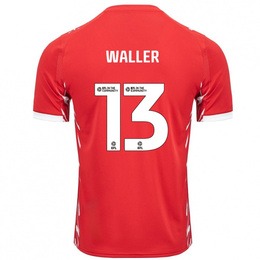 Danxen Børn Sam Waller #13 Rød Hvid Hjemmebane Spillertrøjer 2025/26 Trøje T-Shirt