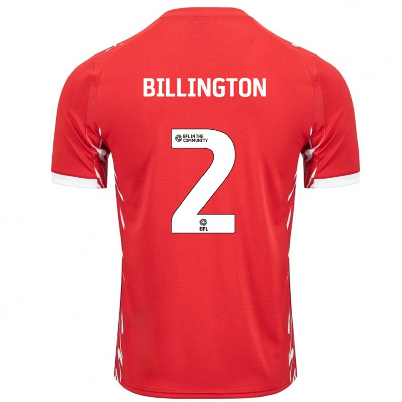 Danxen Børn Lewis Billington #2 Rød Hvid Hjemmebane Spillertrøjer 2025/26 Trøje T-Shirt