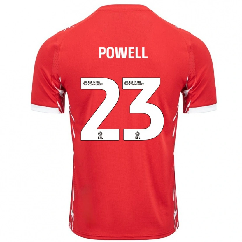 Danxen Børn Jack Powell #23 Rød Hvid Hjemmebane Spillertrøjer 2025/26 Trøje T-Shirt