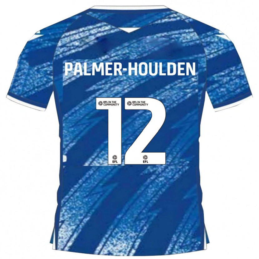 Danxen Børn Seb Palmer-Houlden #12 Blå Hvid Hjemmebane Spillertrøjer 2025/26 Trøje T-Shirt