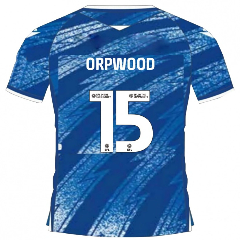 Danxen Børn Jo Orpwood #15 Blå Hvid Hjemmebane Spillertrøjer 2025/26 Trøje T-Shirt