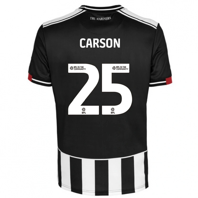 Danxen Børn Matty Carson #25 Sort Hvid Rød Hjemmebane Spillertrøjer 2025/26 Trøje T-Shirt