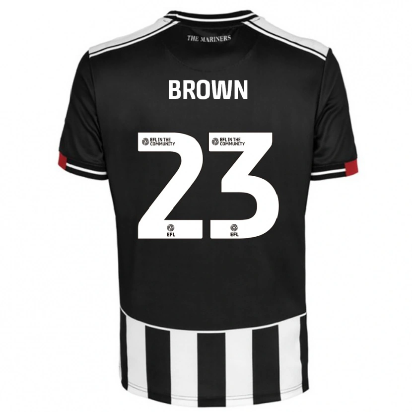 Danxen Børn Henry Brown #23 Sort Hvid Rød Hjemmebane Spillertrøjer 2025/26 Trøje T-Shirt