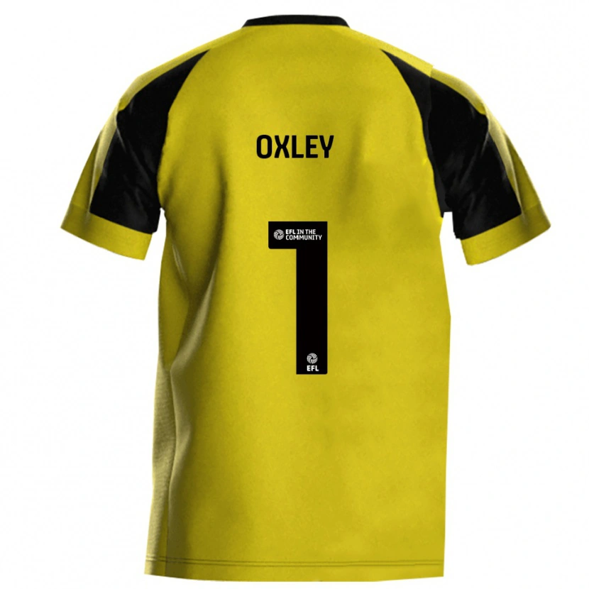 Danxen Børn Mark Oxley #1 Gul Grå Hjemmebane Spillertrøjer 2025/26 Trøje T-Shirt