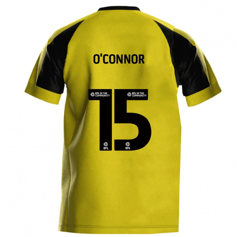 Danxen Børn Anthony O'connor #15 Gul Grå Hjemmebane Spillertrøjer 2025/26 Trøje T-Shirt