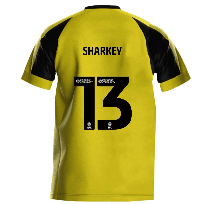 Danxen Børn Toby Sharkey #13 Gul Grå Hjemmebane Spillertrøjer 2025/26 Trøje T-Shirt