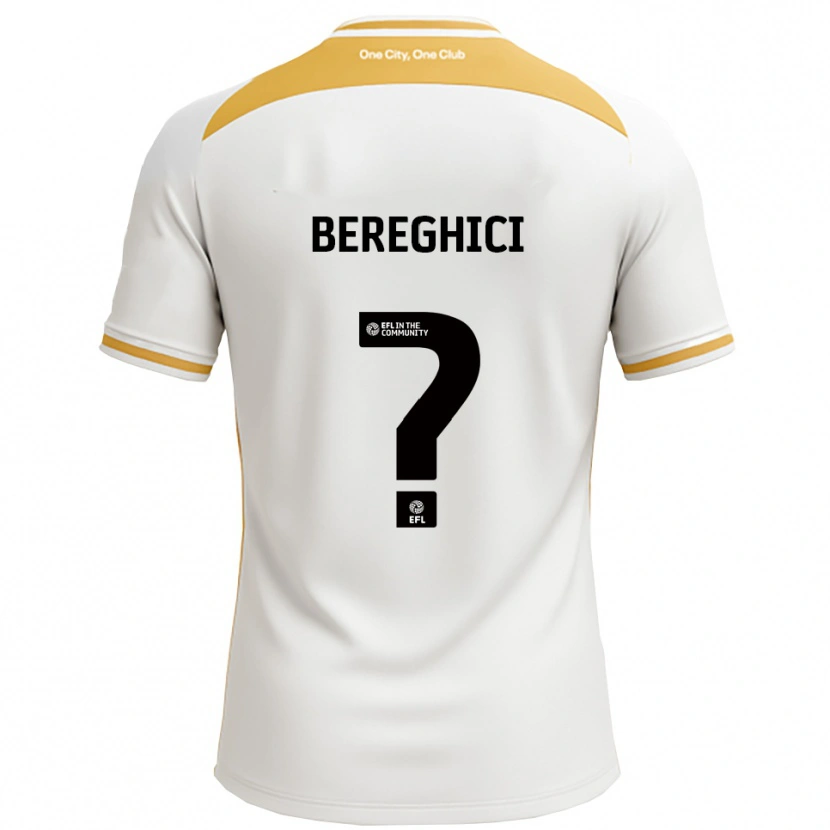 Danxen Børn Artiom Bereghici #0 Hvid Guld Hjemmebane Spillertrøjer 2025/26 Trøje T-Shirt