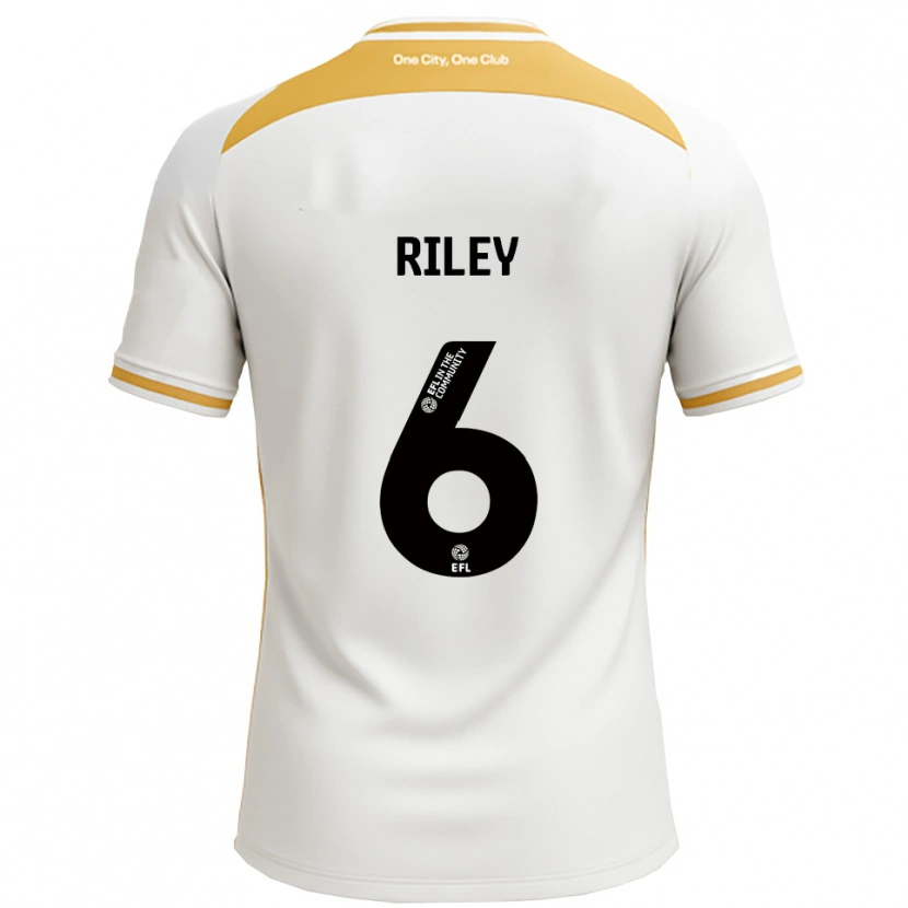 Danxen Børn Harry Riley #6 Hvid Guld Hjemmebane Spillertrøjer 2025/26 Trøje T-Shirt