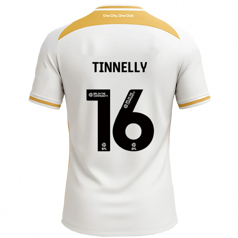 Danxen Børn Becky Tinnelly #16 Hvid Guld Hjemmebane Spillertrøjer 2025/26 Trøje T-Shirt