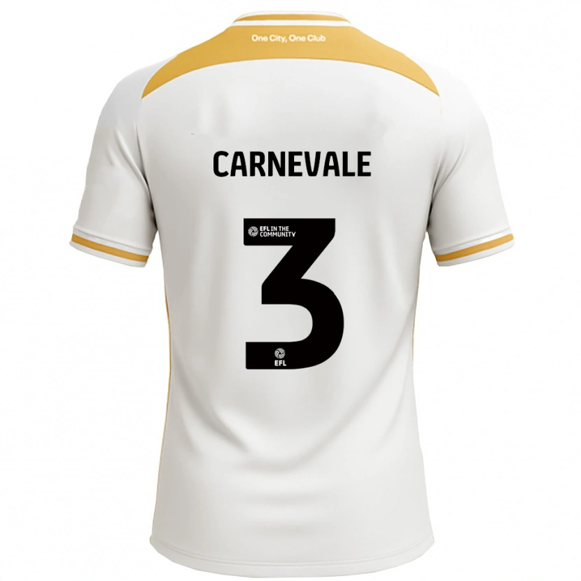 Danxen Børn Giusy Carnevale #3 Hvid Guld Hjemmebane Spillertrøjer 2025/26 Trøje T-Shirt