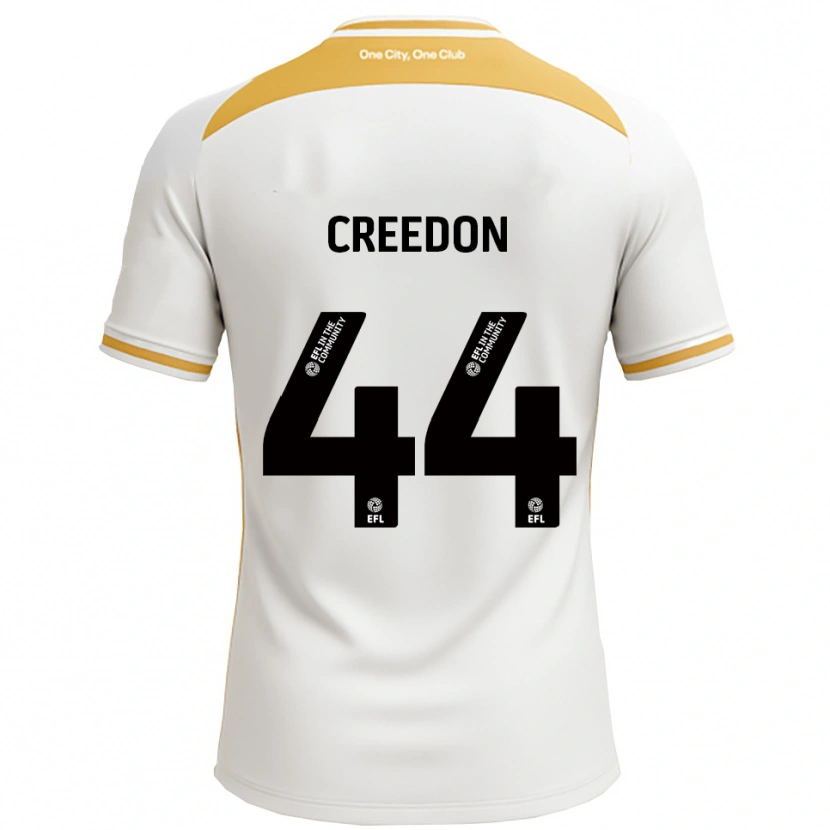 Danxen Børn Erin Creedon #44 Hvid Guld Hjemmebane Spillertrøjer 2025/26 Trøje T-Shirt