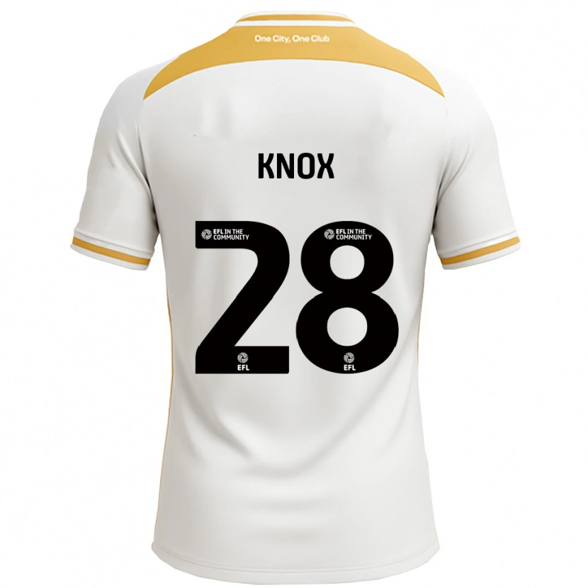 Danxen Børn Mollie Knox #28 Hvid Guld Hjemmebane Spillertrøjer 2025/26 Trøje T-Shirt