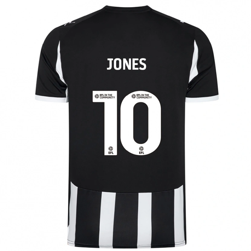 Danxen Børn Jodi Jones #10 Sort Hvid Hjemmebane Spillertrøjer 2025/26 Trøje T-Shirt