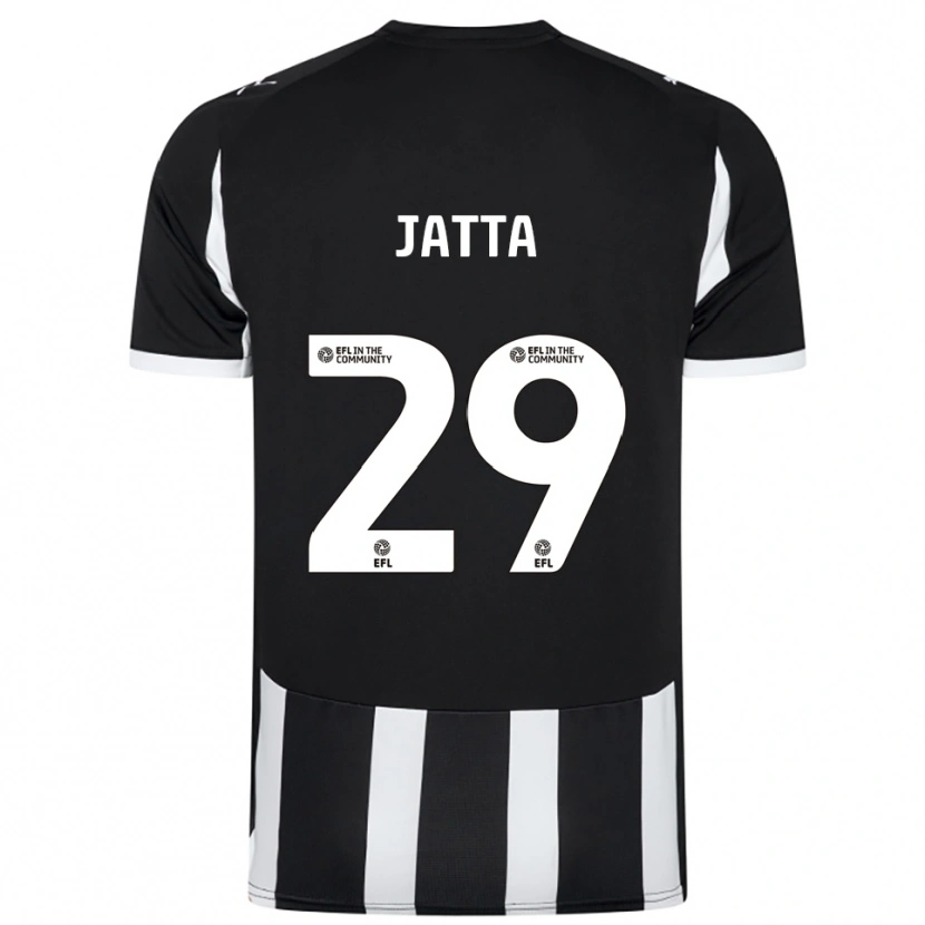 Danxen Børn Alassana Jatta #29 Sort Hvid Hjemmebane Spillertrøjer 2025/26 Trøje T-Shirt
