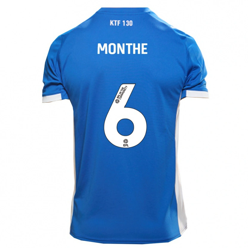 Danxen Børn Manny Monthe #6 Blå Hvid Hjemmebane Spillertrøjer 2025/26 Trøje T-Shirt