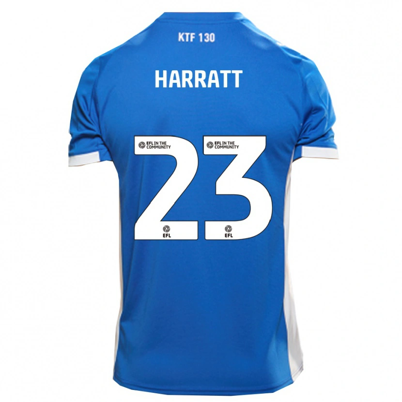 Danxen Børn Kian Harratt #23 Blå Hvid Hjemmebane Spillertrøjer 2025/26 Trøje T-Shirt