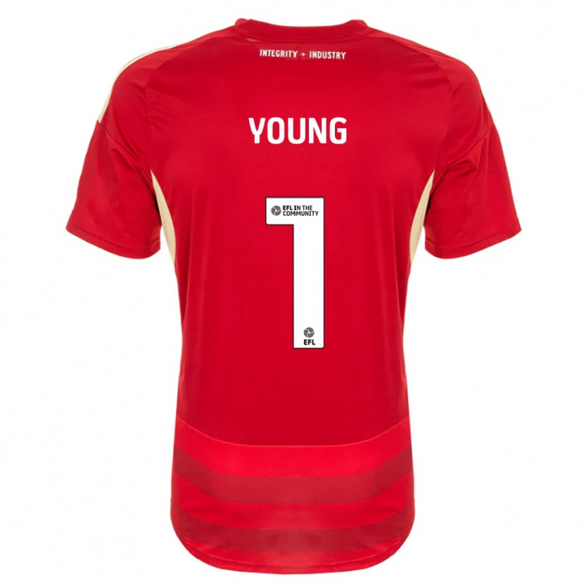 Danxen Børn Matthew Young #1 Rød Hvid Hjemmebane Spillertrøjer 2025/26 Trøje T-Shirt