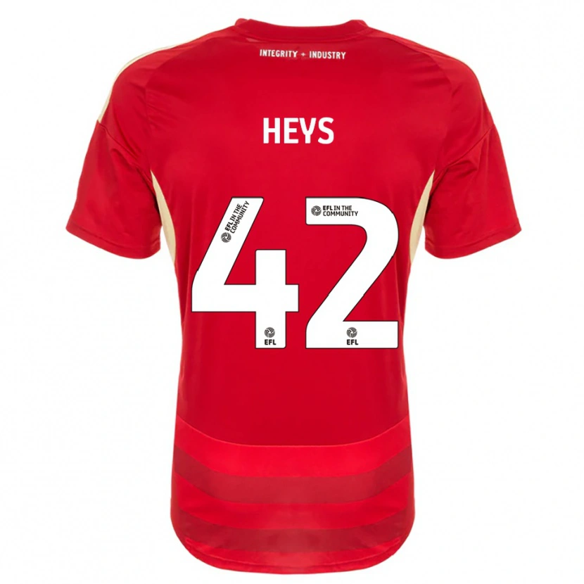 Danxen Børn Marshall Heys #42 Rød Hvid Hjemmebane Spillertrøjer 2025/26 Trøje T-Shirt