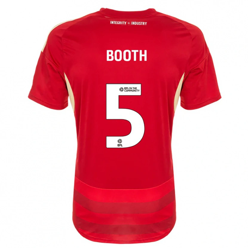 Danxen Børn Lailah Booth #5 Rød Hvid Hjemmebane Spillertrøjer 2025/26 Trøje T-Shirt