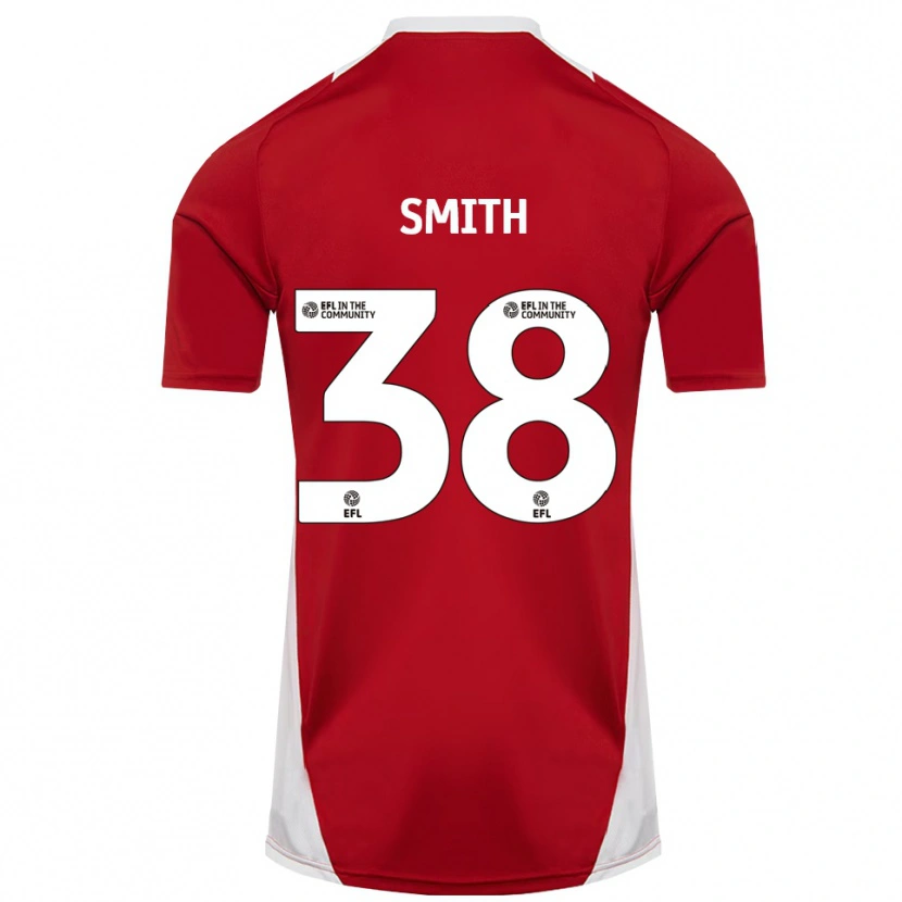 Danxen Børn Sam Smith #38 Rød Hvid Guld Hjemmebane Spillertrøjer 2025/26 Trøje T-Shirt