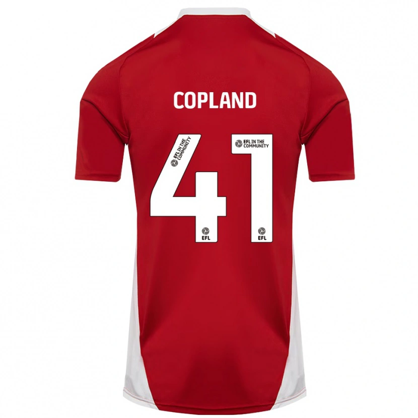 Danxen Børn Jack Copland #41 Rød Hvid Guld Hjemmebane Spillertrøjer 2025/26 Trøje T-Shirt